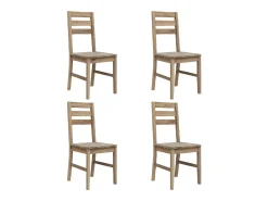 Sillas de comedor 4 unidades madera maciza de acacia
