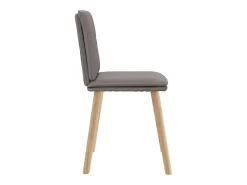 Sillas de comedor 2 unidades tela gris taupé