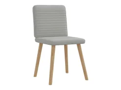 Sillas de comedor 2 unidades tela gris nube