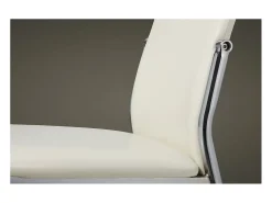 Sillas de comedor 2 unidades cuero sintético blanco