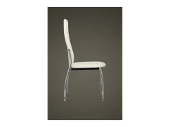 Sillas de comedor 2 unidades cuero sintético blanco