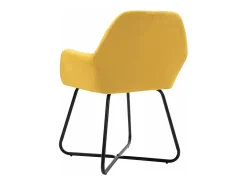 Sillas de comedor 4 unidades tela amarillo