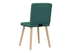 Sillas de comedor 2 unidades tela verde oscuro