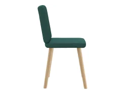 Sillas de comedor 2 unidades tela verde oscuro
