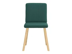 Sillas de comedor 2 unidades tela verde oscuro