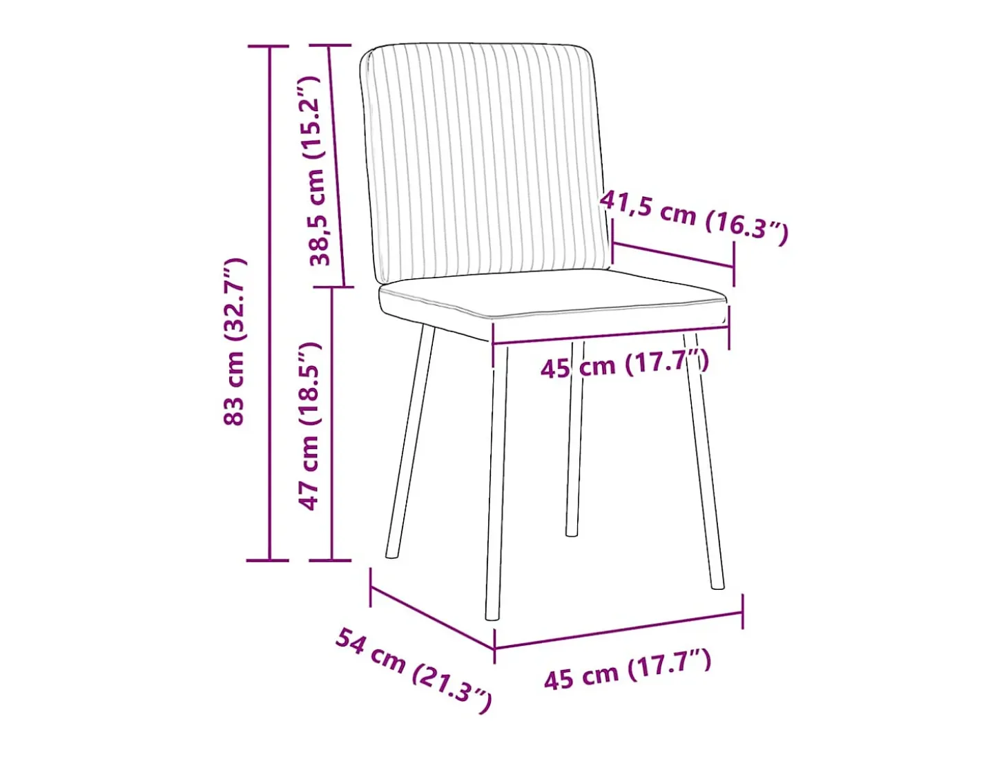 Sillas de comedor 4 unidades terciopelo crema