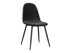 Sillas de comedor 2 unidades terciopelo negro