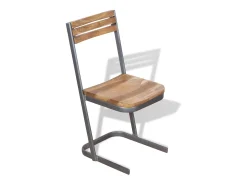 Sillas de comedor 2 unidades madera maciza de teca