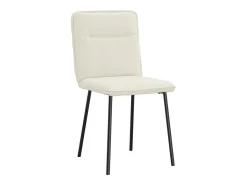 Sillas de comedor 4 unidades terciopelo crema