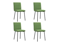 Sillas de comedor 4 unidades terciopelo verde claro