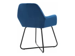 Sillas de comedor 2 unidades terciopelo azul