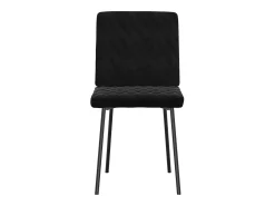 Sillas de comedor 2 unidades terciopelo negro