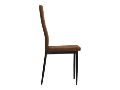 Sillas de comedor 6 unidades tela marrón