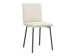 Sillas de comedor 4 unidades terciopelo crema