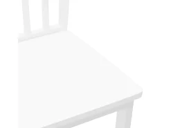 Sillas de comedor 2 unidades madera maciza de caucho blanco