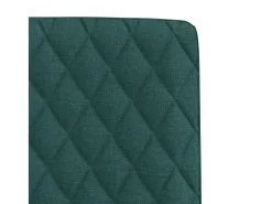 Sillas de comedor 6 unidades tela verde oscuro