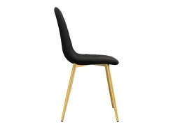 Sillas de comedor 4 unidades terciopelo negro