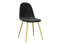 Sillas de comedor 4 unidades terciopelo negro