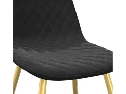 Sillas de comedor 4 unidades terciopelo negro