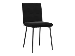 Sillas de comedor 2 unidades terciopelo negro