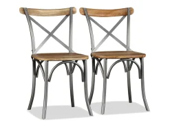 Sillas de comedor 2 unidades madera maciza de mango
