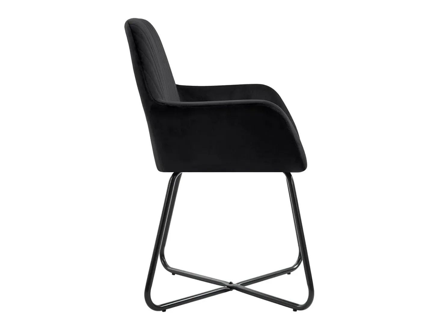 Sillas de comedor 4 unidades terciopelo negro