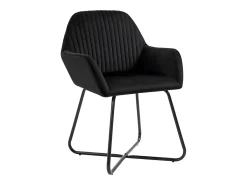 Sillas de comedor 4 unidades terciopelo negro