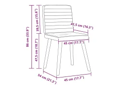 Sillas de comedor 6 unidades tela gris oscuro