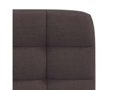 Sillas de comedor 2 unidades tela marrón oscuro