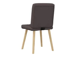 Sillas de comedor 2 unidades tela marrón oscuro