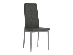 Sillas de comedor 4 unidades cuero sintético gris