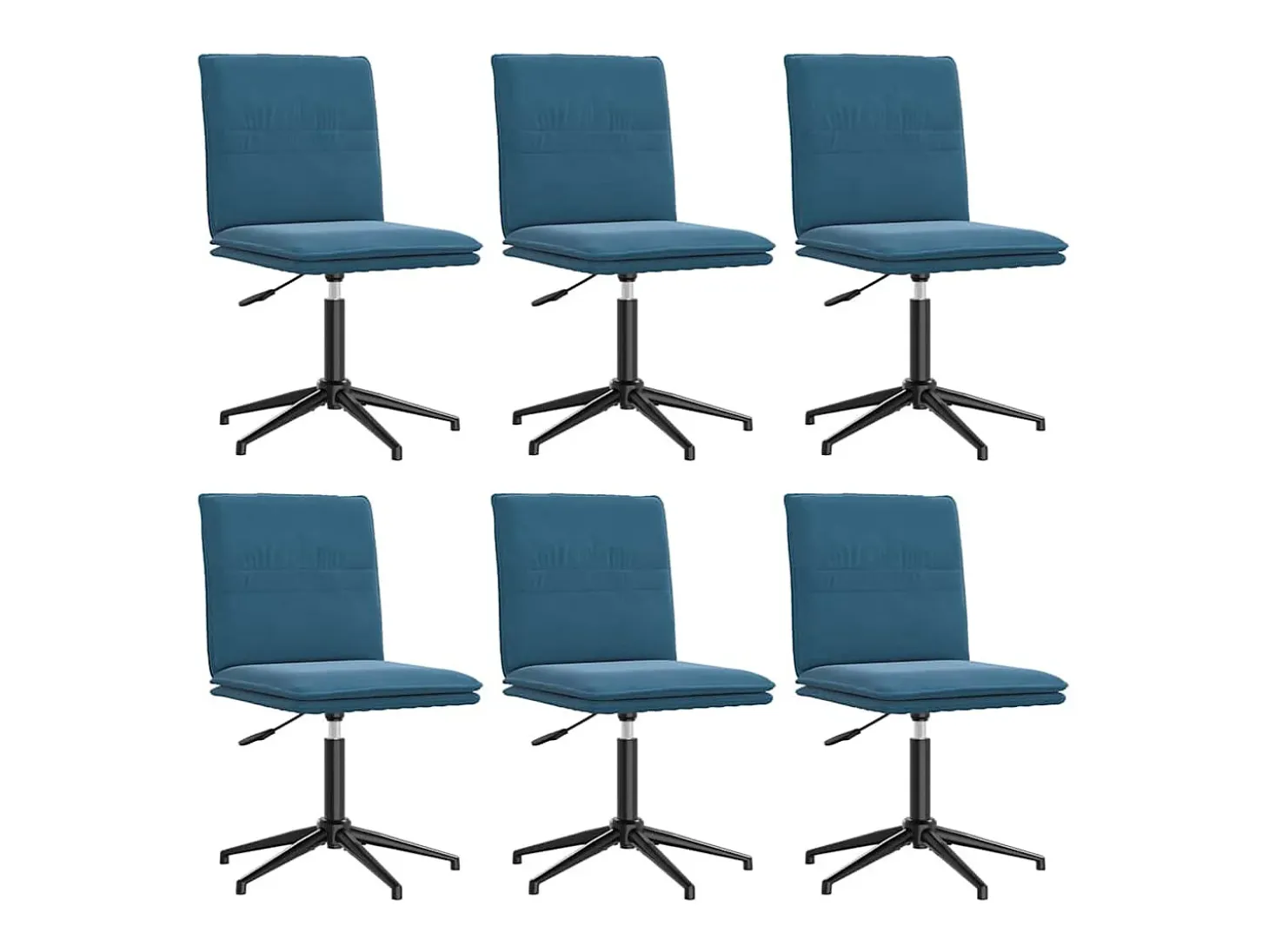 Sillas de comedor 6 unidades terciopelo azul