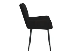 Sillas de comedor 2 unidades terciopelo negro