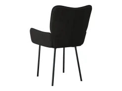 Sillas de comedor 2 unidades terciopelo negro