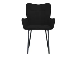 Sillas de comedor 2 unidades terciopelo negro
