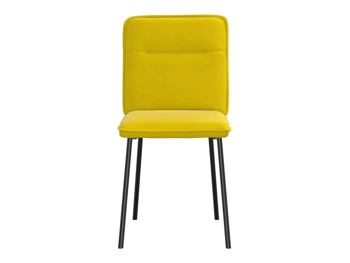 Sillas de comedor 6 unidades terciopelo amarillo