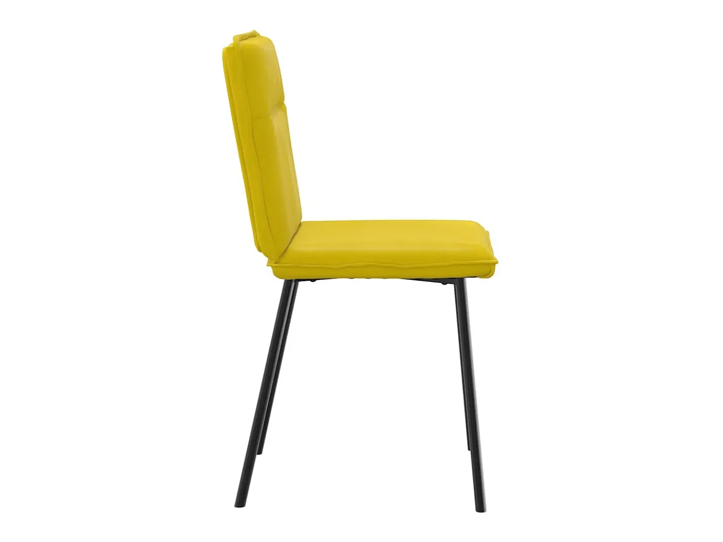 Sillas de comedor 6 unidades terciopelo amarillo