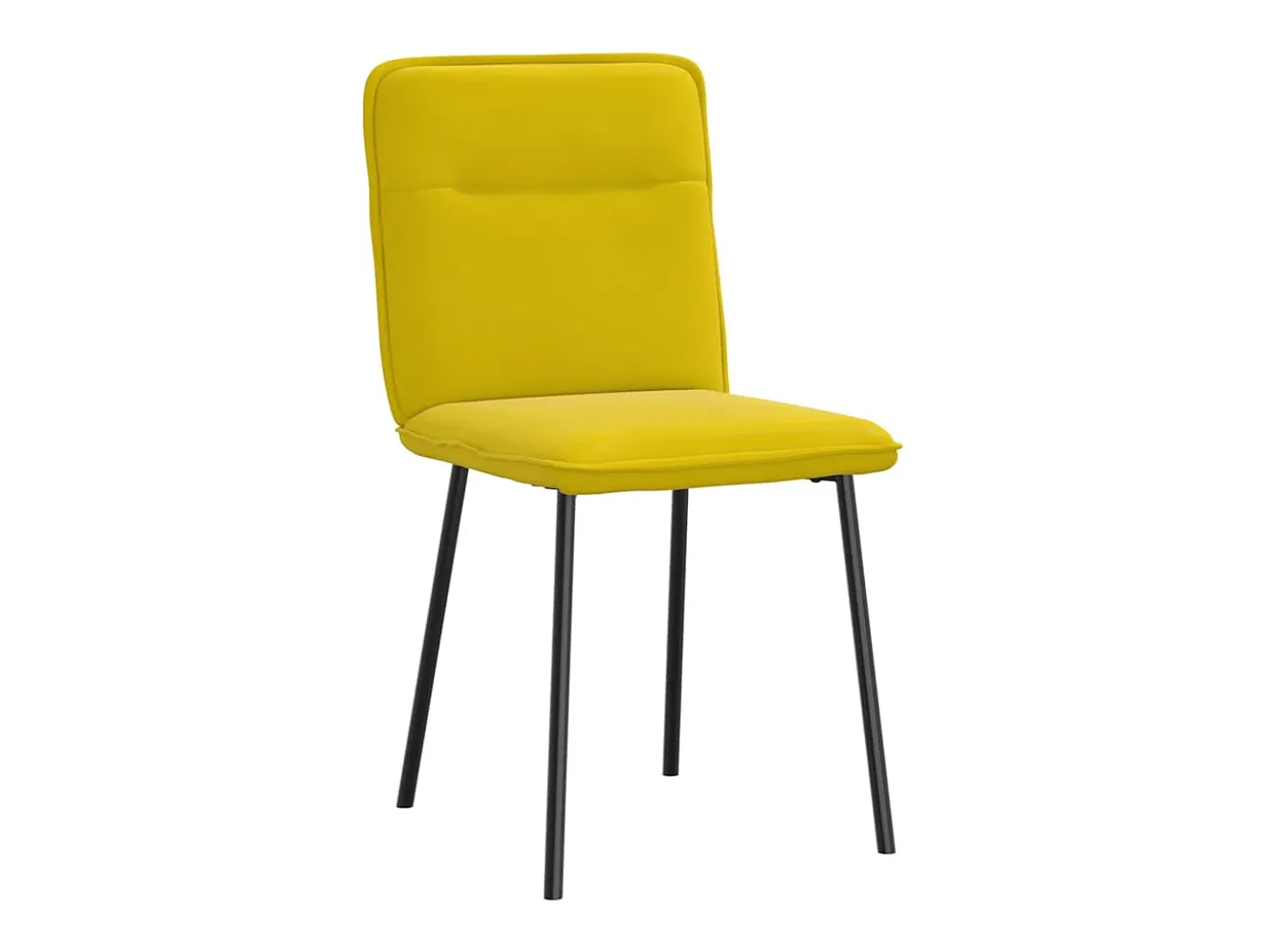 Sillas de comedor 6 unidades terciopelo amarillo