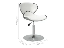 Sillas de comedor 4 unidades cuero sintético blanco