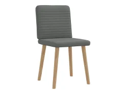 Sillas de comedor 2 unidades tela gris oscuro