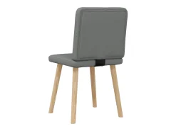 Sillas de comedor 2 unidades tela gris oscuro