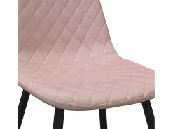 Sillas de comedor 2 unidades de terciopelo rosa
