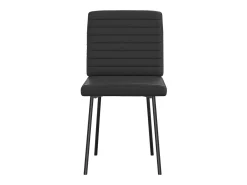 Sillas de comedor 2 unidades cuero sintético negro
