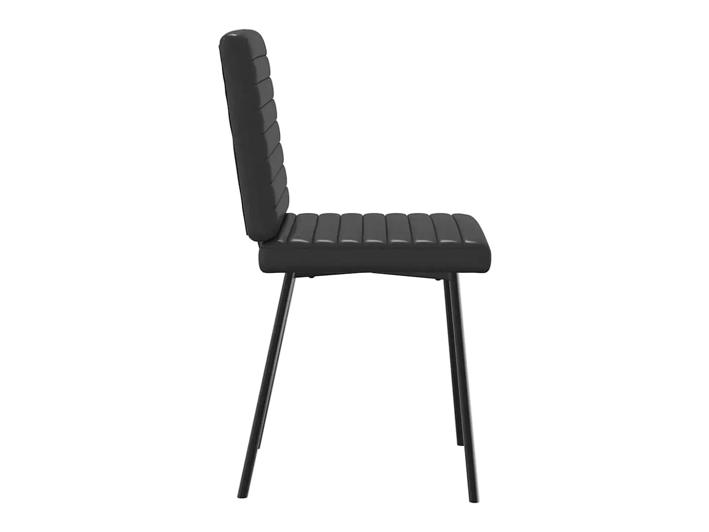 Sillas de comedor 2 unidades cuero sintético negro