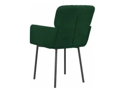 Sillas de comedor 2 unidades terciopelo verde oscuro