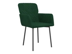 Sillas de comedor 2 unidades terciopelo verde oscuro