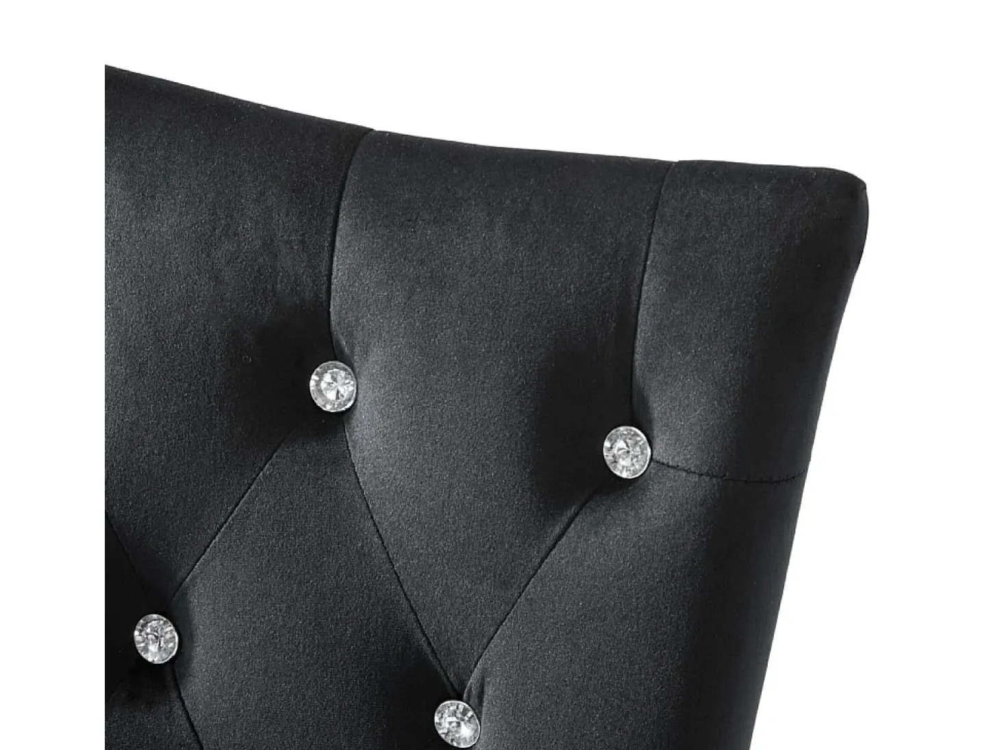 Sillas de comedor 2 unidades terciopelo negro