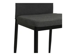 Sillas de comedor 6 unidades tela gris oscuro
