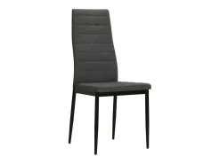 Sillas de comedor 6 unidades tela gris oscuro