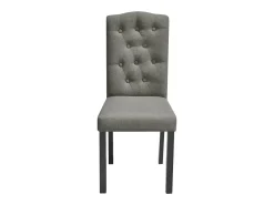 Sillas de comedor 6 unidades de tela gris